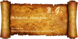 Mohácsi Gusztáv névjegykártya